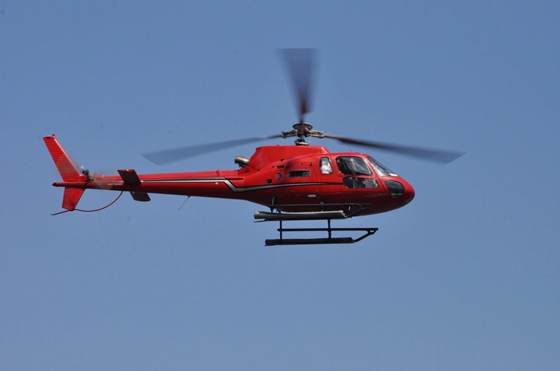 a red helicopter
