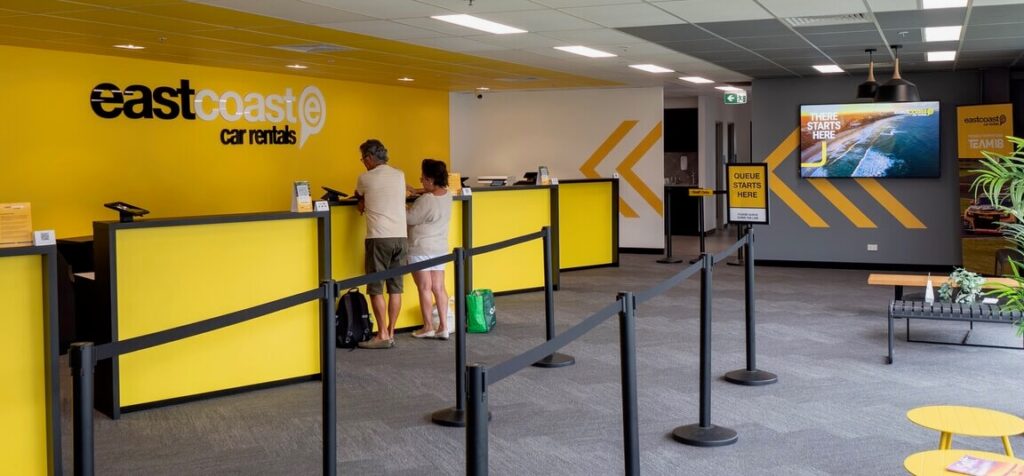 Reception area at East Coast Car Rental Brisbane Airport