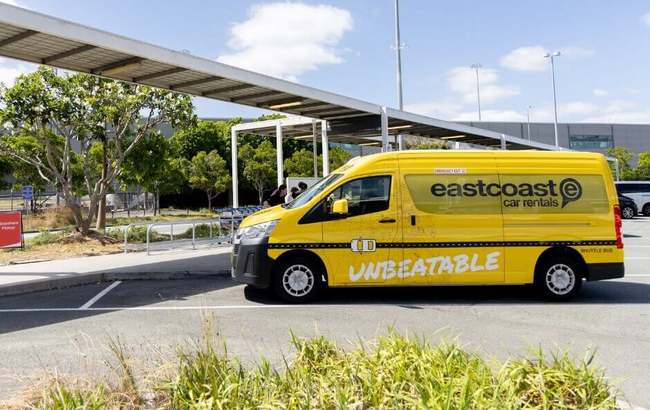 East Coast Car Rentals shuttle bus at Brisbane Airport (BNE)