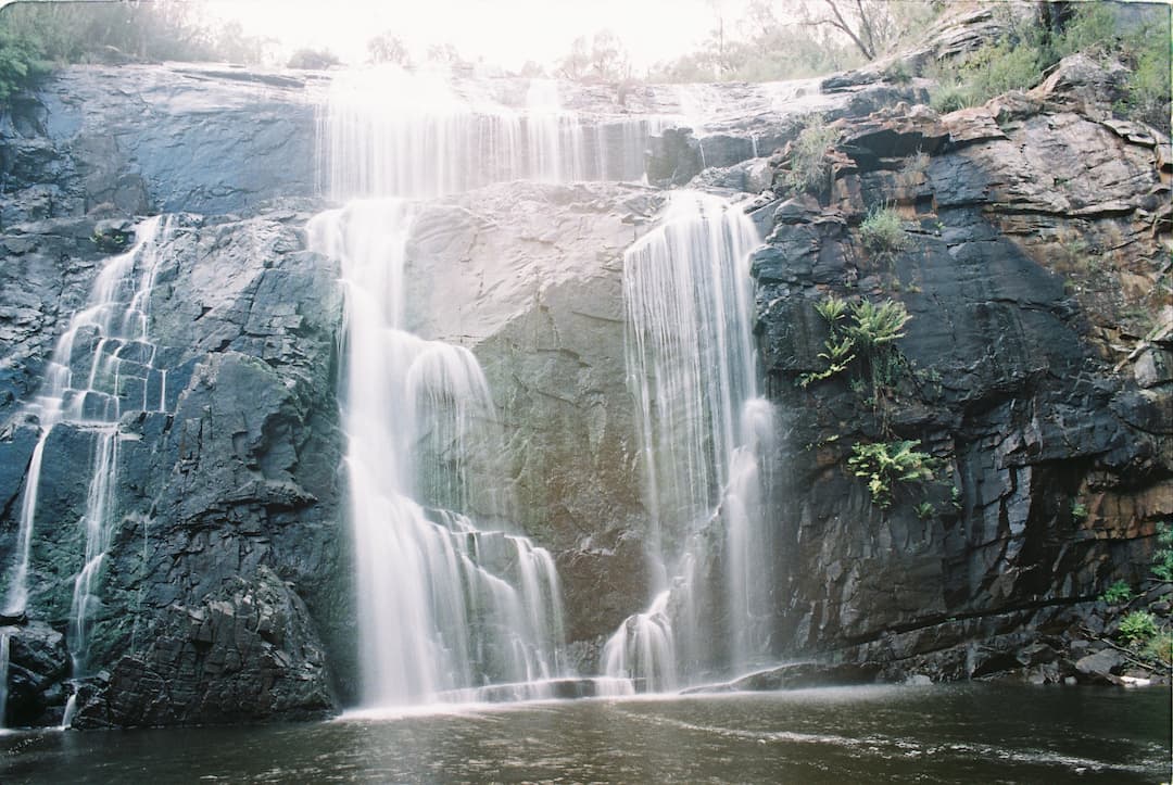 Film photo of water falls in the Grampians National Park