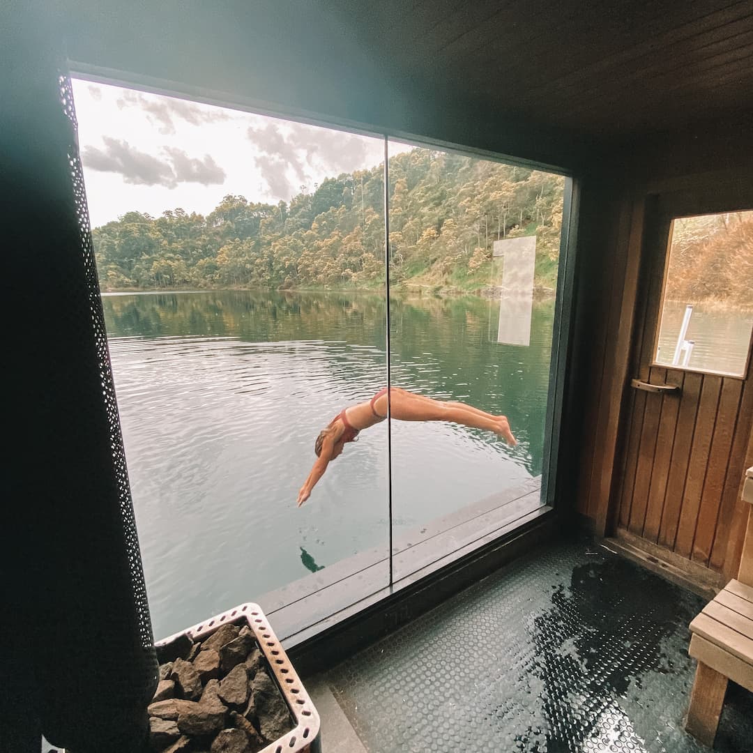 Floating Sauna Lake Derby