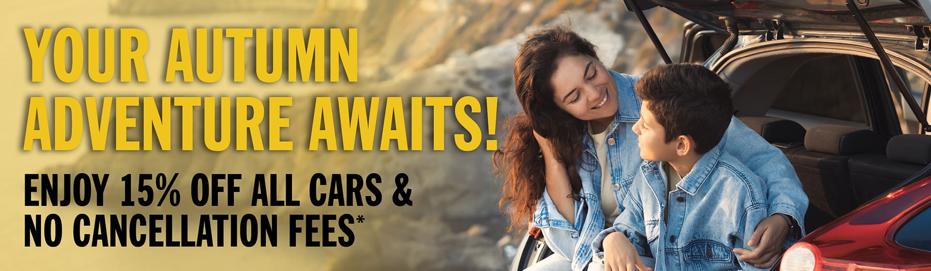 Autumn Adventure Awaits - 15% Off Car Rental