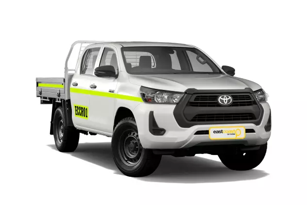 White Toyota Hilux 4x4 Mine SpecUTE Rental