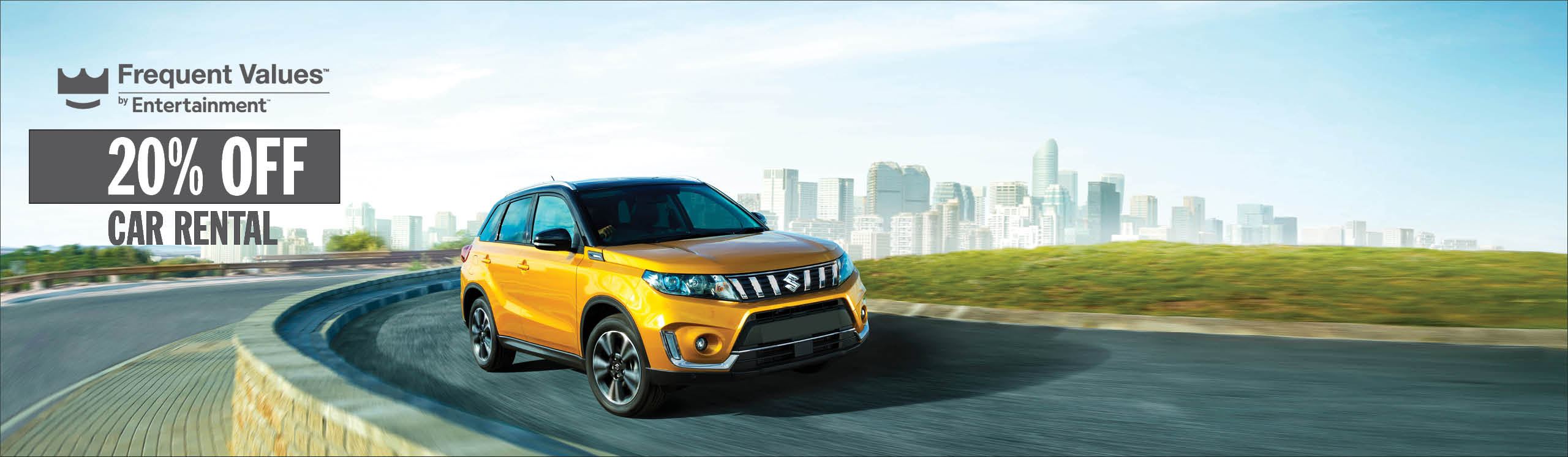 Frequent Values - 20% Off Car Rental and Free Additional Driver