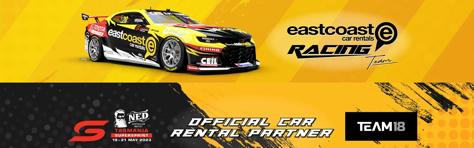 Team 18 Supercar Office Car Rental Sponsor