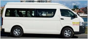 outside exterior view of the 12-seater van