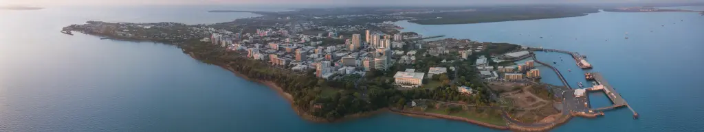 Aerial view of Darwin Waterfront, Northern Territory