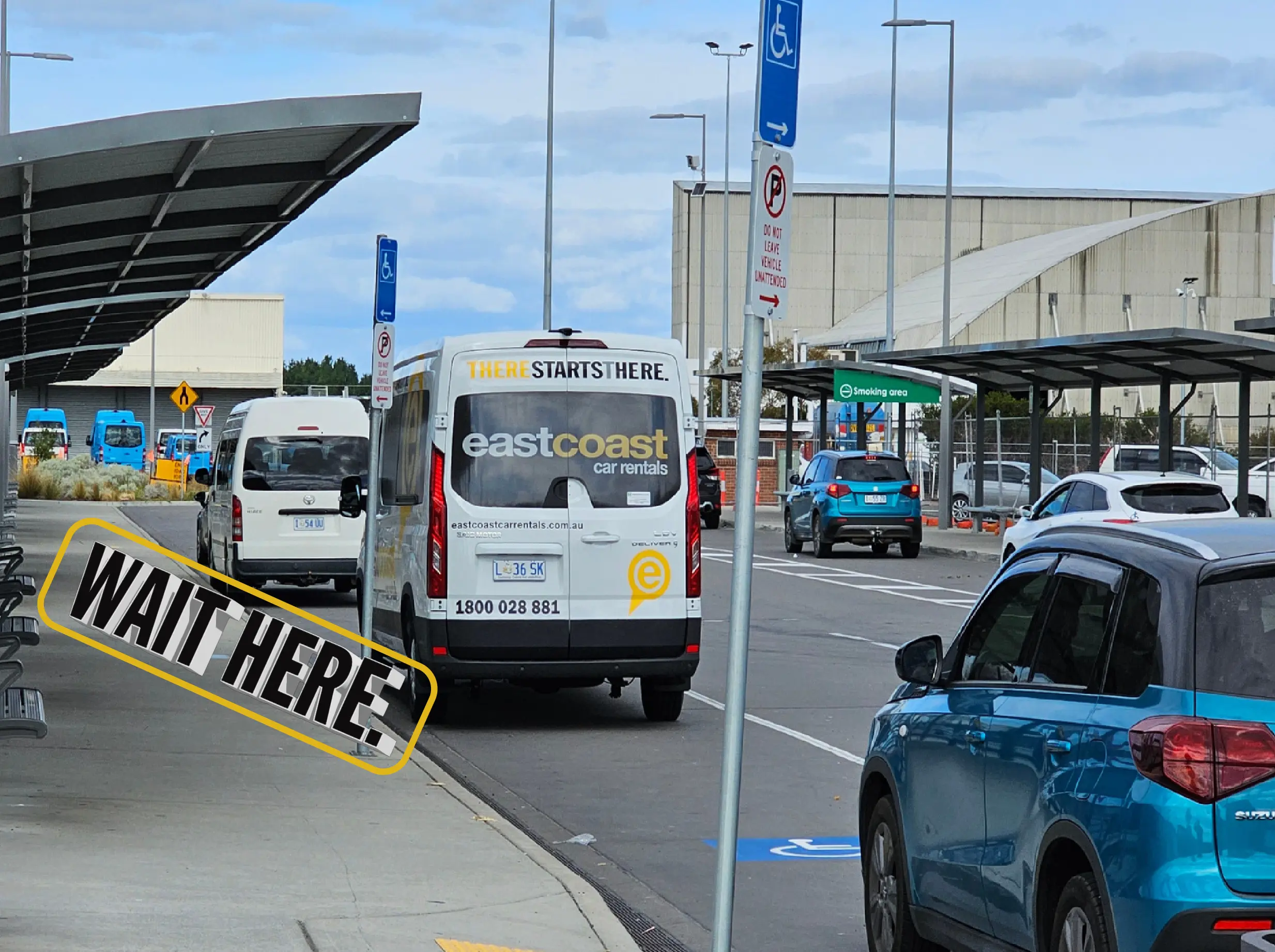 hobart airport shuttle pickup instructional picture ten