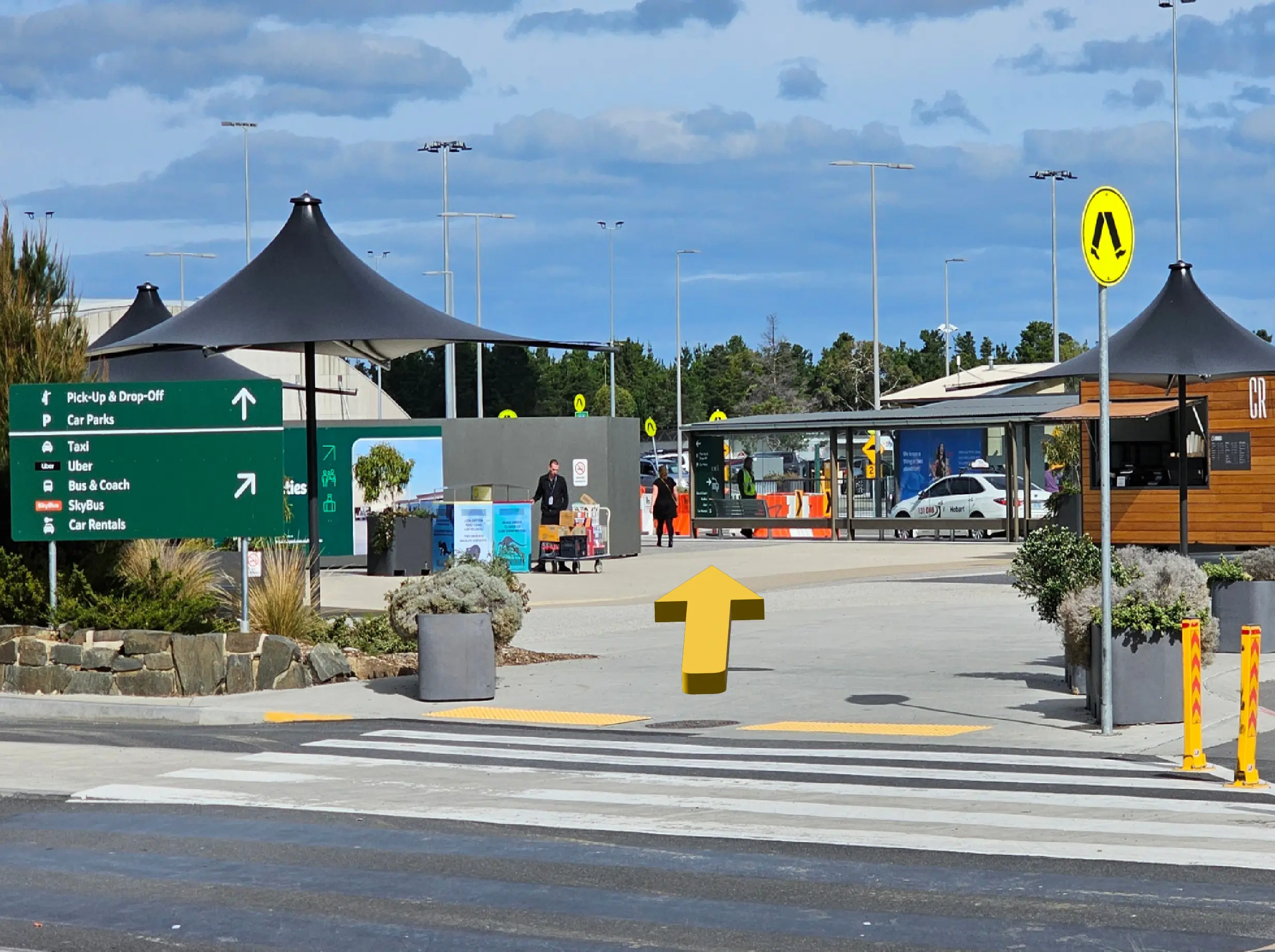 hobart airport shuttle pickup instructional picture six