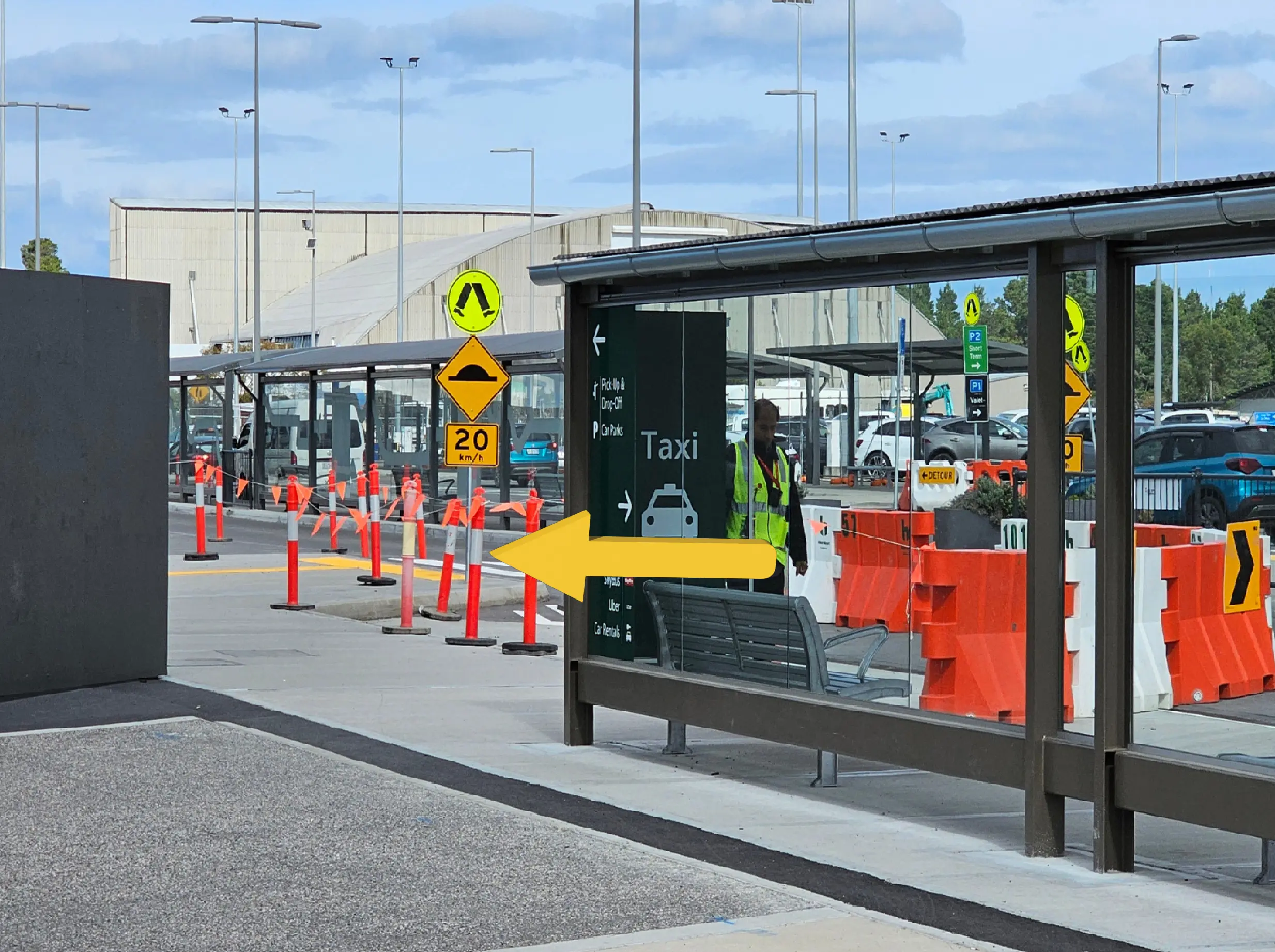 hobart airport shuttle pickup instructional picture eight