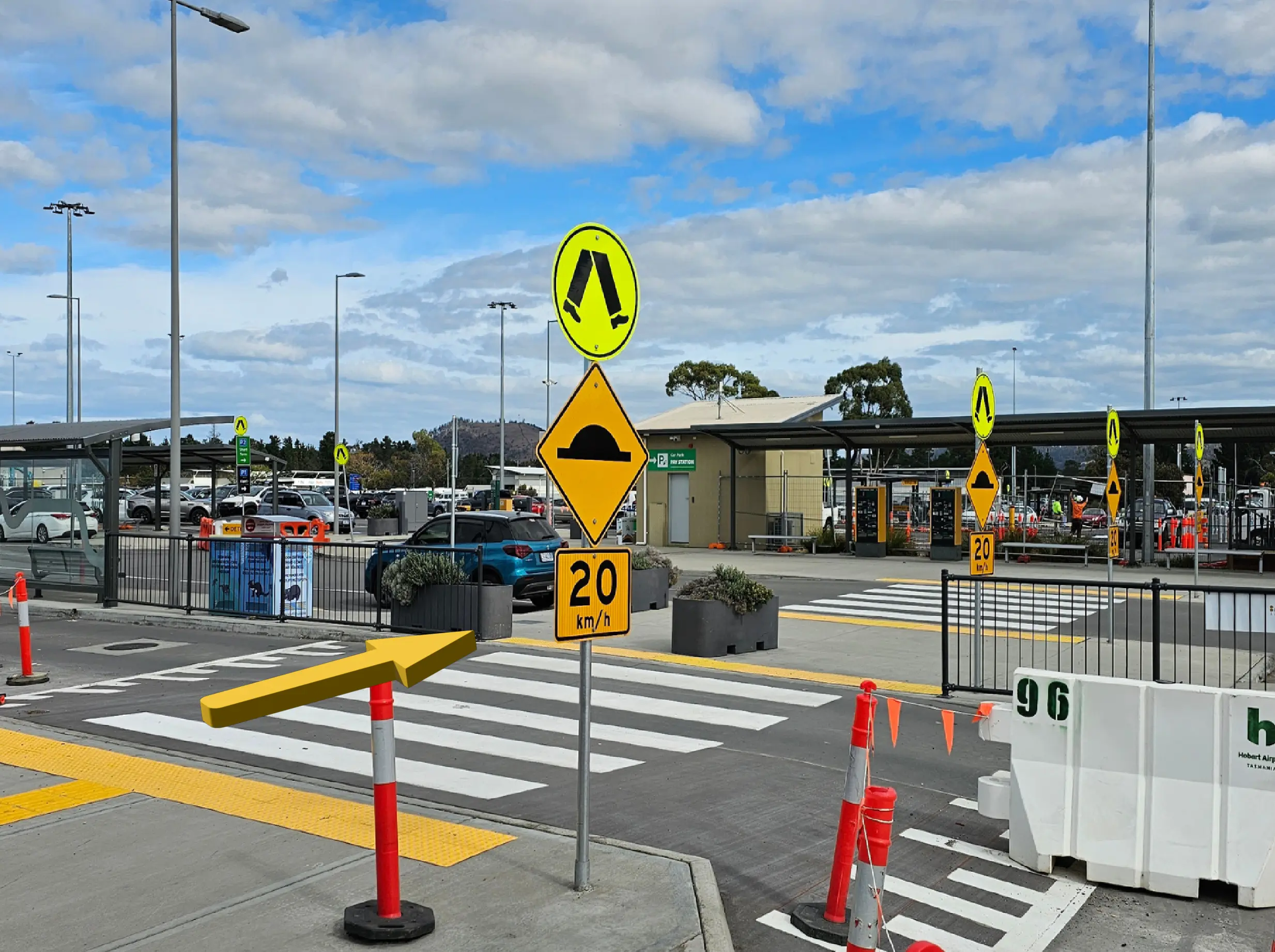 hobart airport shuttle pickup instructional picture nine