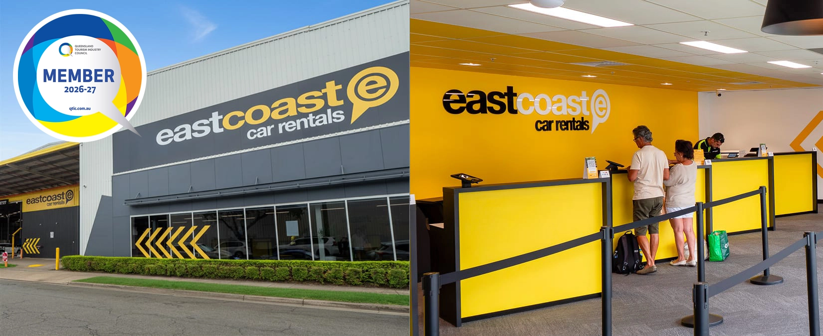 East Coast Car Rentals depot at Brisbane Airport